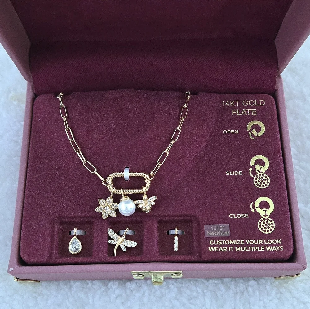Charm Bar Interchangeable Charms Necklace - NIB - Picture 10 of 16